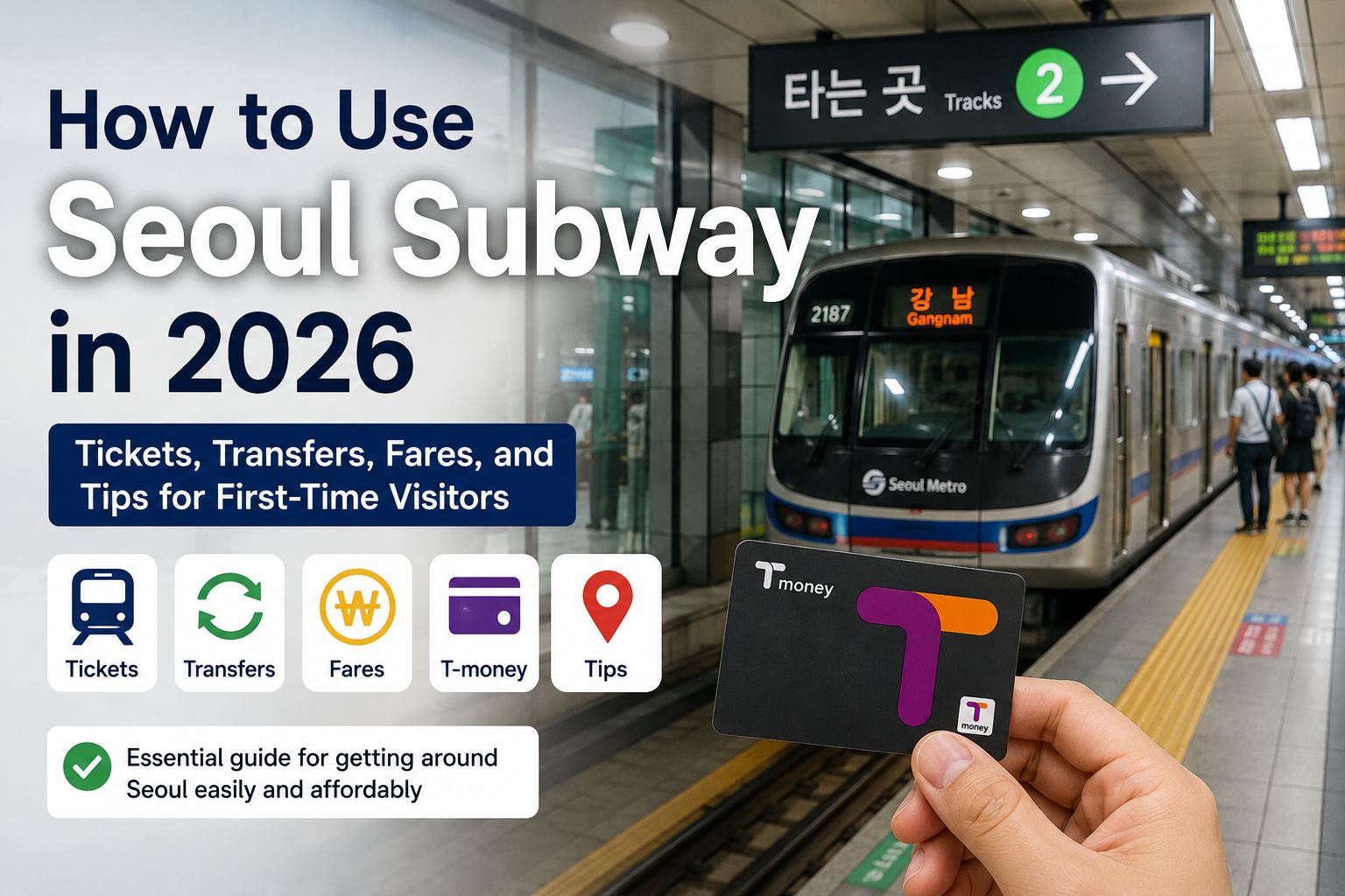 Seoul subway guide for tourists using T-money in 2026