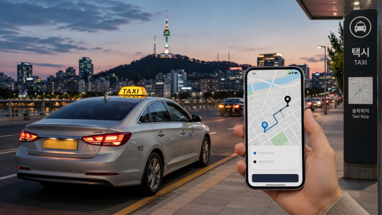 Taxi in Korea guide for tourists using taxi apps and street taxis in Seoul