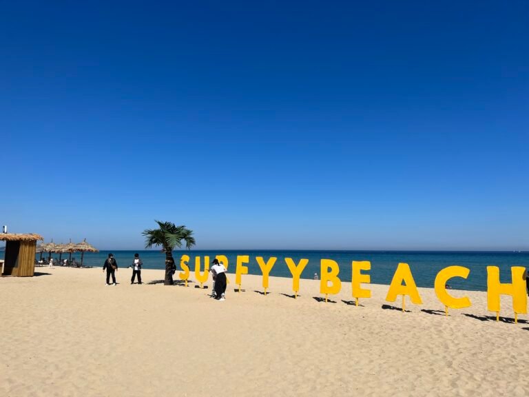 Yangyang surfing scene at Surfy Beach, South Korea
